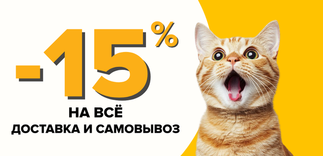 Размер скидки еще выше! -15% при заказе на сайте!